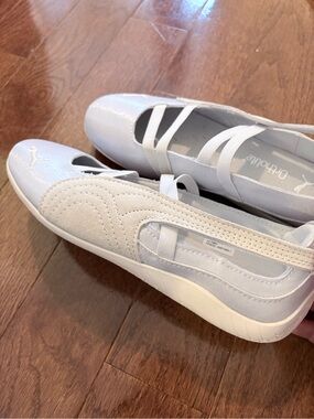 PUMA (knockoff) Women’s Light Gray Ballet Speedcat Slip-On Shoes